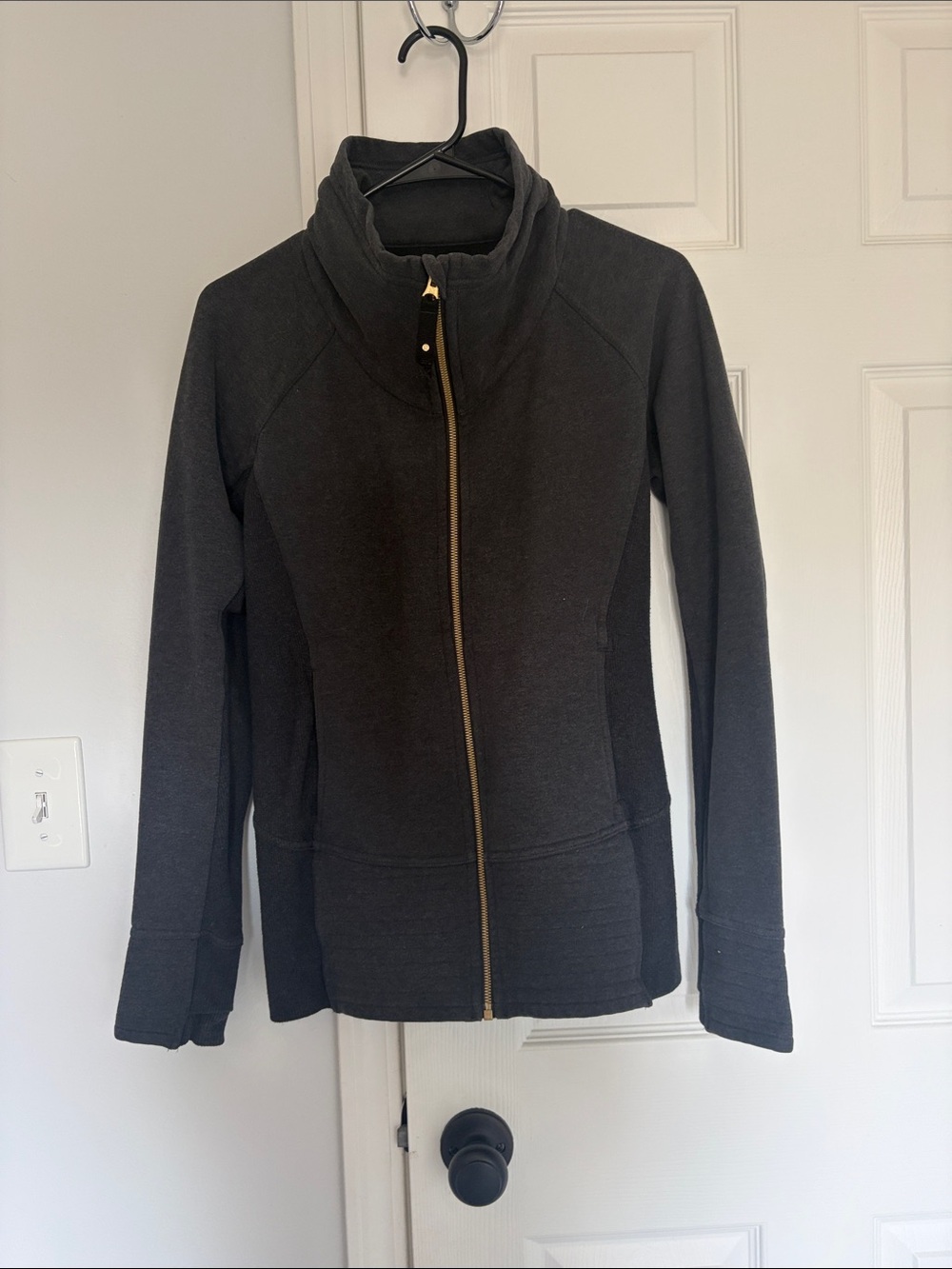 lululemon athletica Black Full-Zip Funnel Neck Jacket - Radiant Jacket